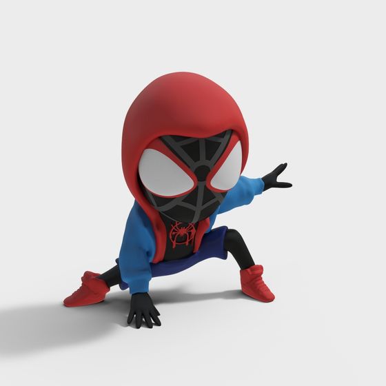 Vibrant Low-poly Spider-Man 3D model for Creatives