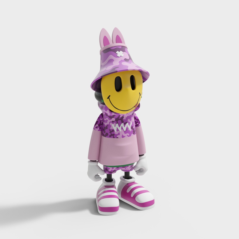 Happy Camper 3D model - Vibrant Cartoon Character