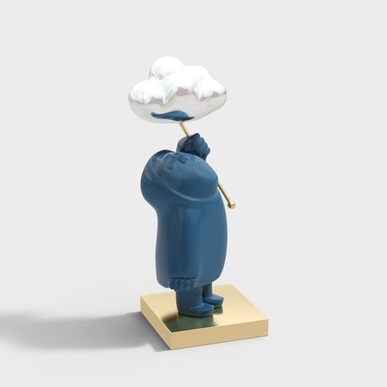 Cloud Walker 3D model in Low-Poly Art Style