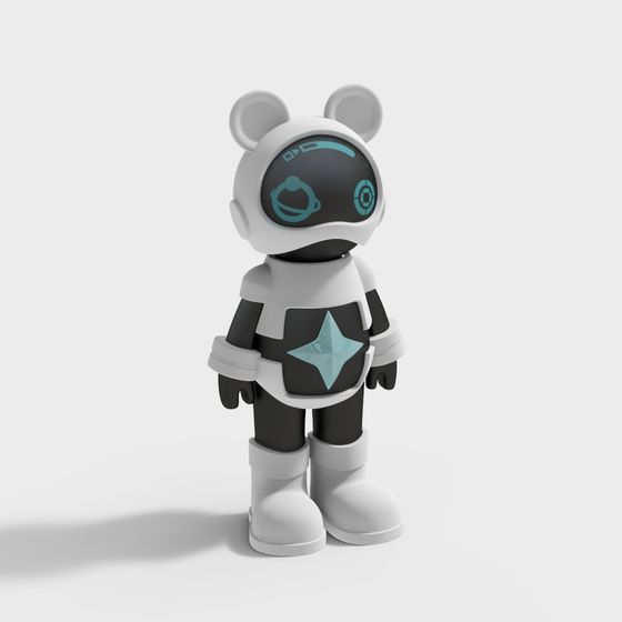 Adorable Space Bear 3D Model for Cosmic Adventures