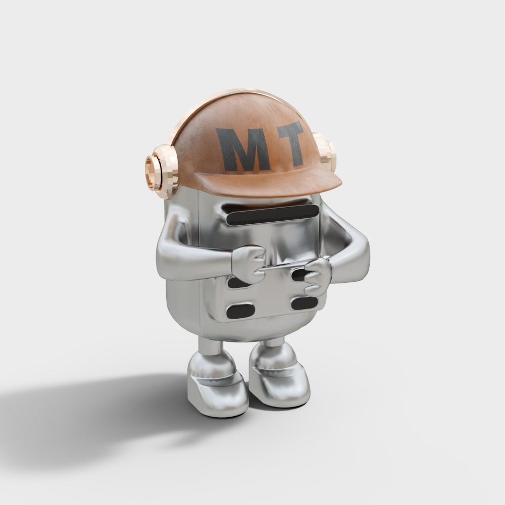 MT Head Robot 3D model - Low Poly Design