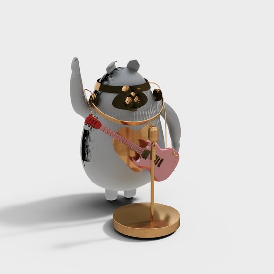 Rocking Bear Low-Poly 3D Model