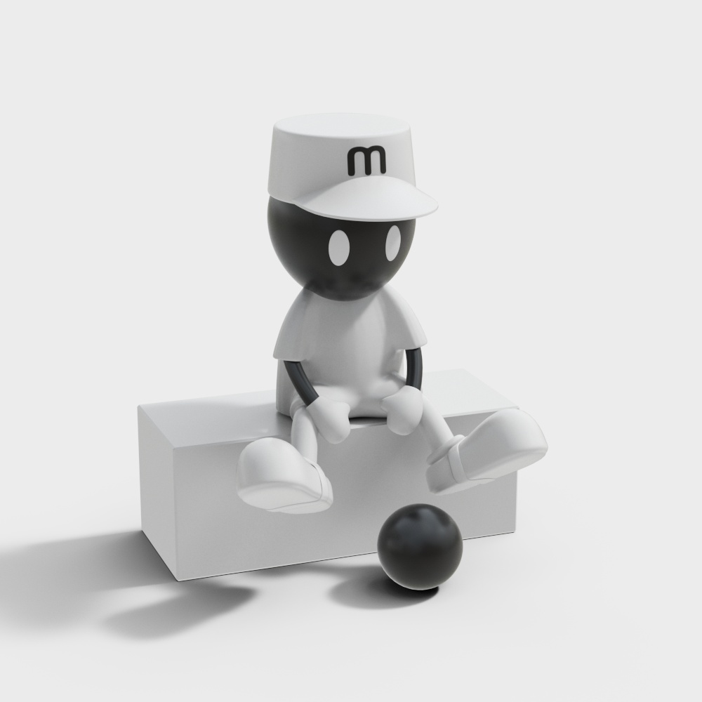 Creative Low-Poly Casual Character 3D Model