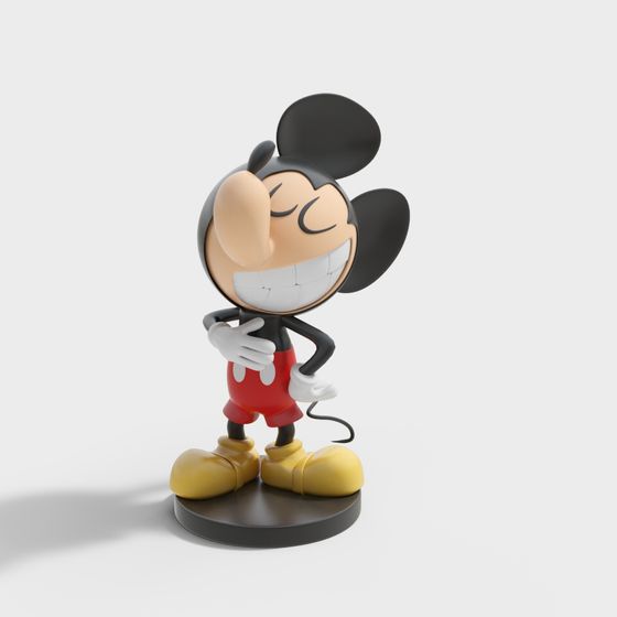 Charming Low-Poly Mickey Mouse 3D Model