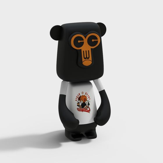 Cool Bear Low Poly 3D Model