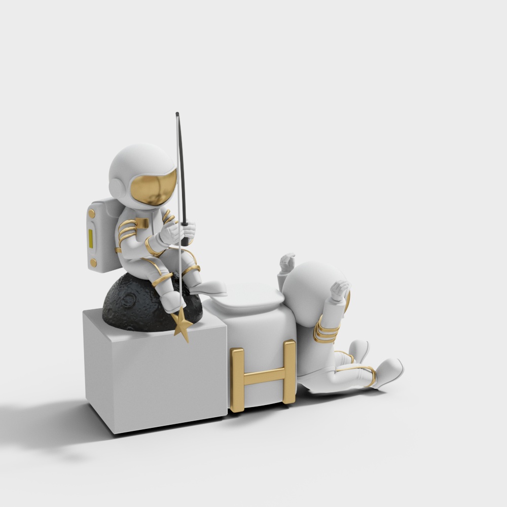 Moon Toilet Adventure 3D model
