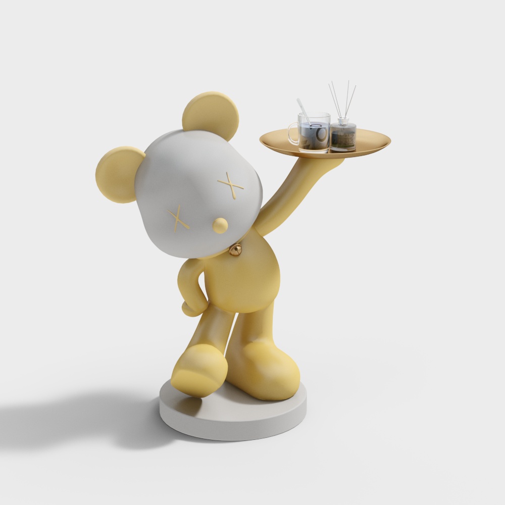 เครื่องประดับเก็บของถาดหมีมืด