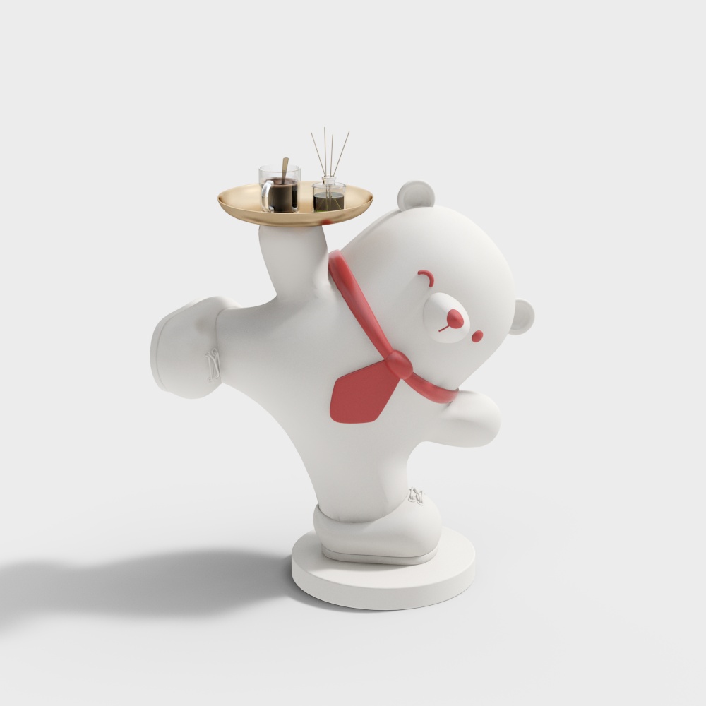 Charming Bear Butler 3D model for Home Decor