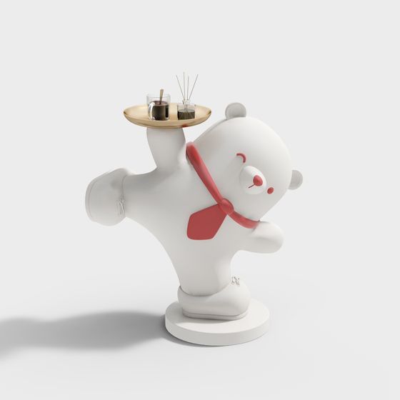 Charming Bear Butler 3D model for Home Decor