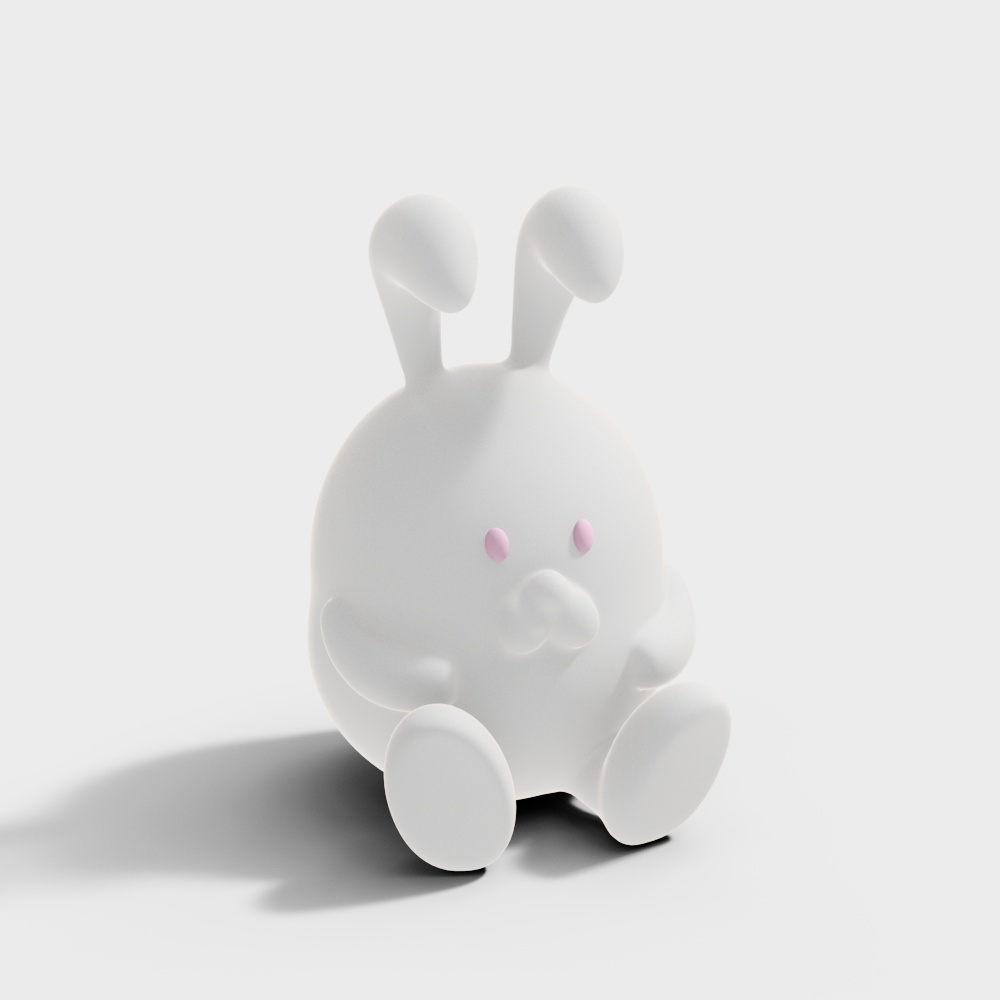 Charming 3D Rabbit Model – Low-Poly Detailed Design