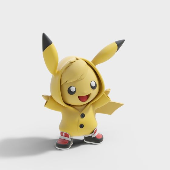Adorable Pikachu 3D model