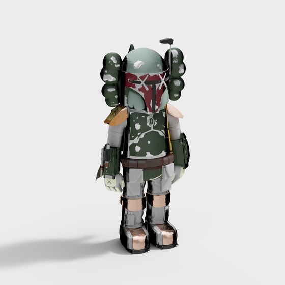 Boba Fett Low Poly 3D Model
