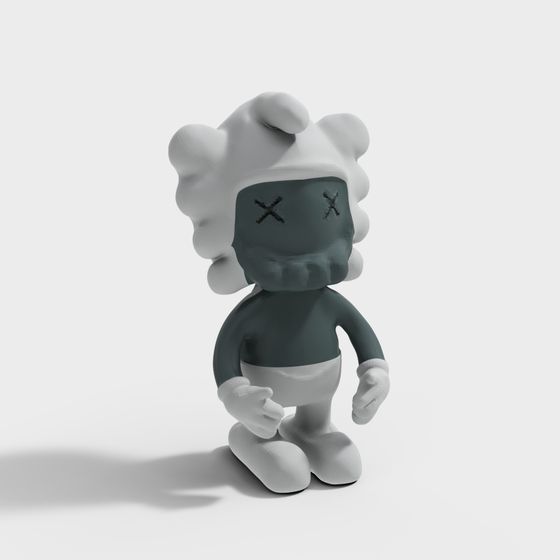 Ghostly Ghoul Low-Poly 3D model for Designers