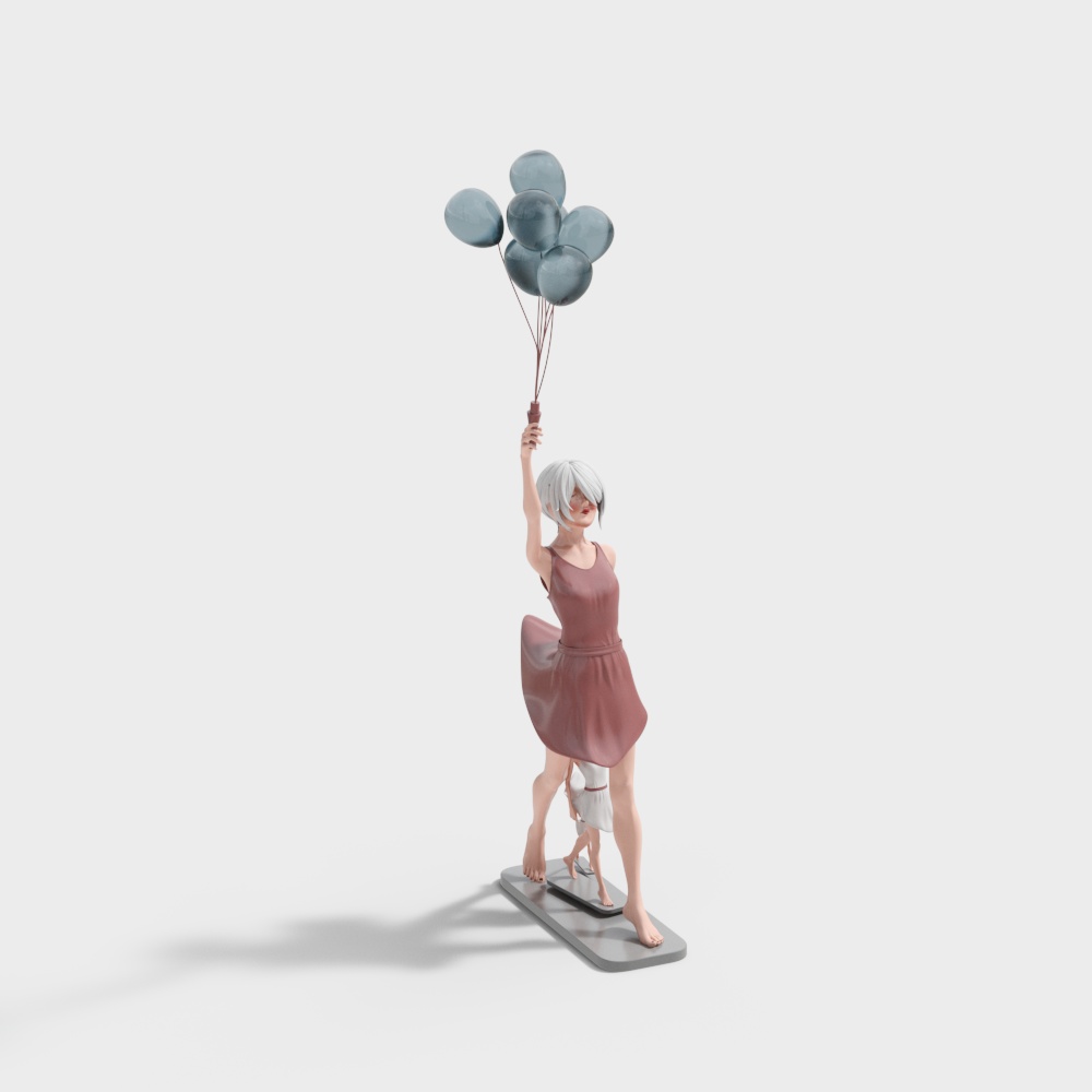 Balloon Girl 3D model