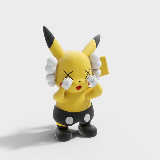 Pikachu KAWS 3D Model