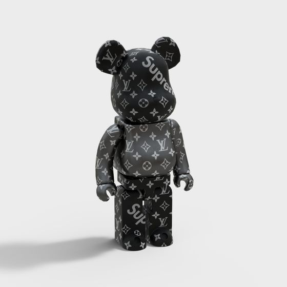 Supreme x LV Bear 3D model for Creative Projects