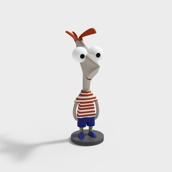 Playful Low-Poly 3D Bunny Model 'Bobby'