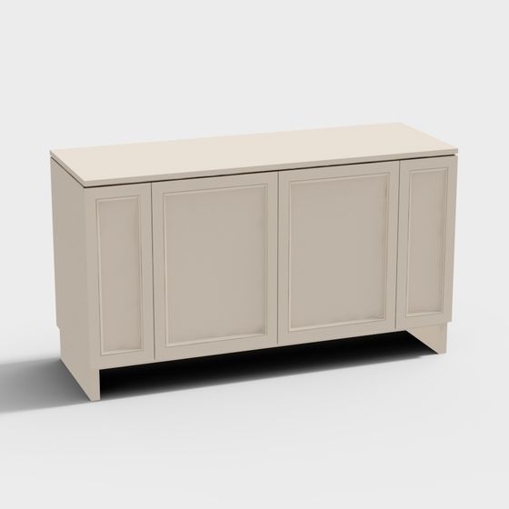 Elegant Minimalist Storage Cabinet 3D model