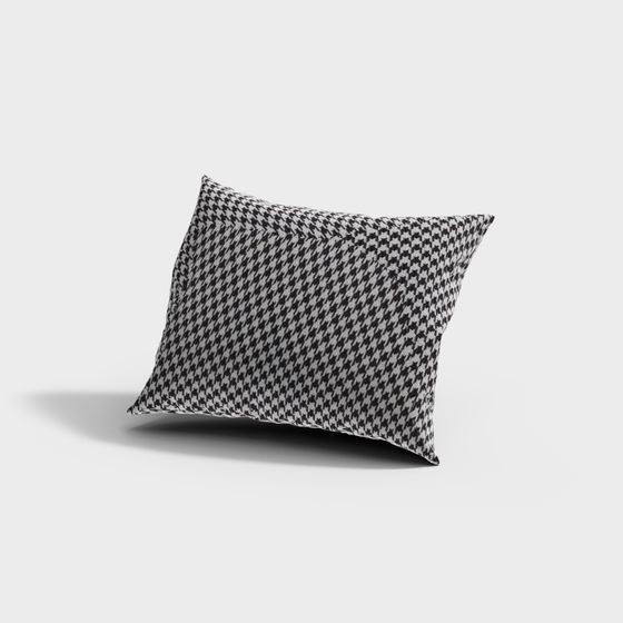 Houndstooth Pillow 3D model for Chic Interiors