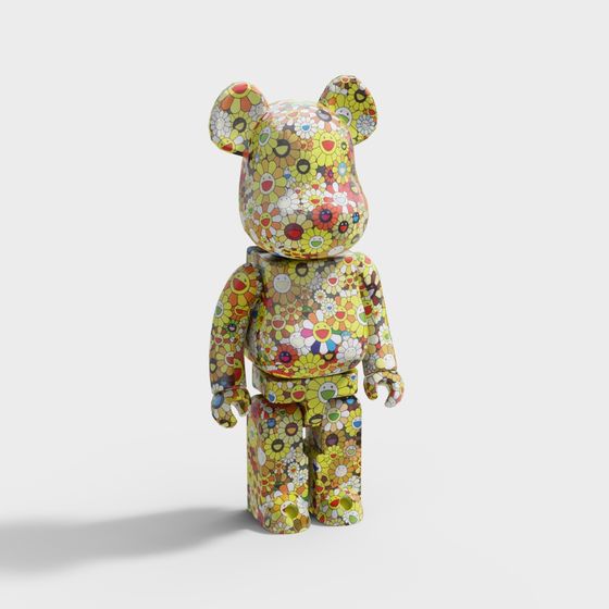 Vibrant Low-Polygon Bear 3D Model for Kids’ Spaces
