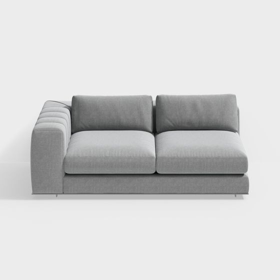 Elegant Minimalist Sofa 3D model for Modern Interiors