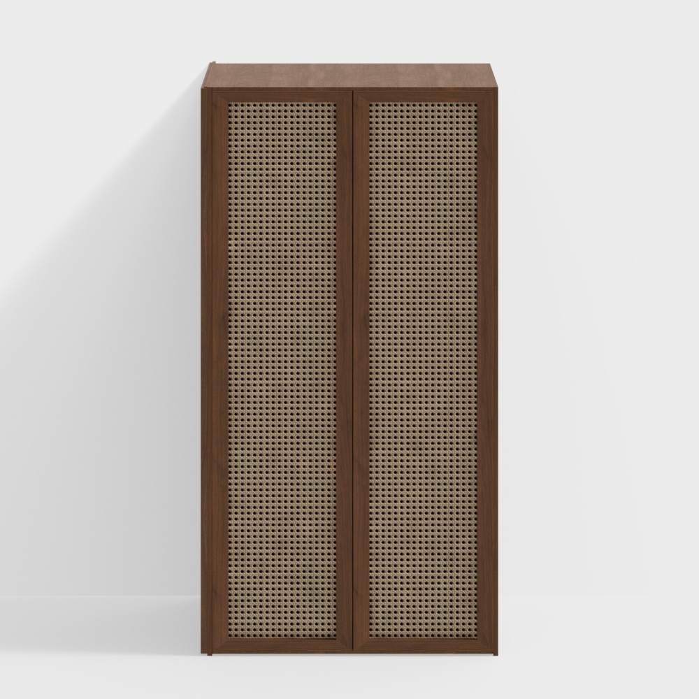 Stylish Perforated Cabinet 3D model for Creative Uses