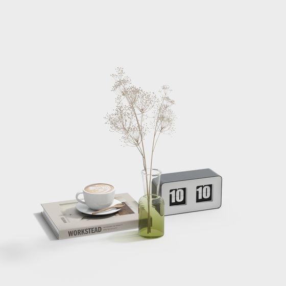 Coffee Time Low-Polygon 3D model