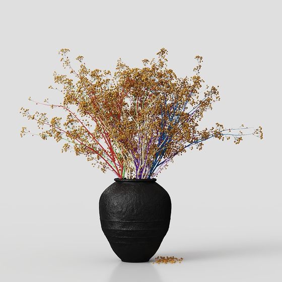 Autumn Vase 3D Model for Creative Projects