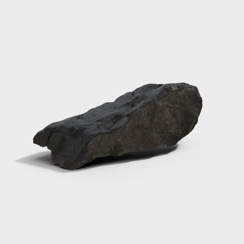 Unique Low-Poly Rock Formation 3D Model – Natural Texture