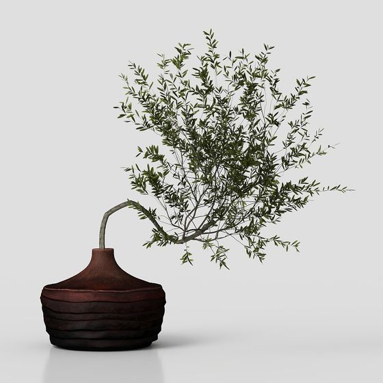 Natural Harmony Indoor Plant 3D model for Creative Spaces