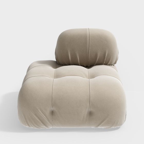 Low-Polygon Stylish Sofa 3D model