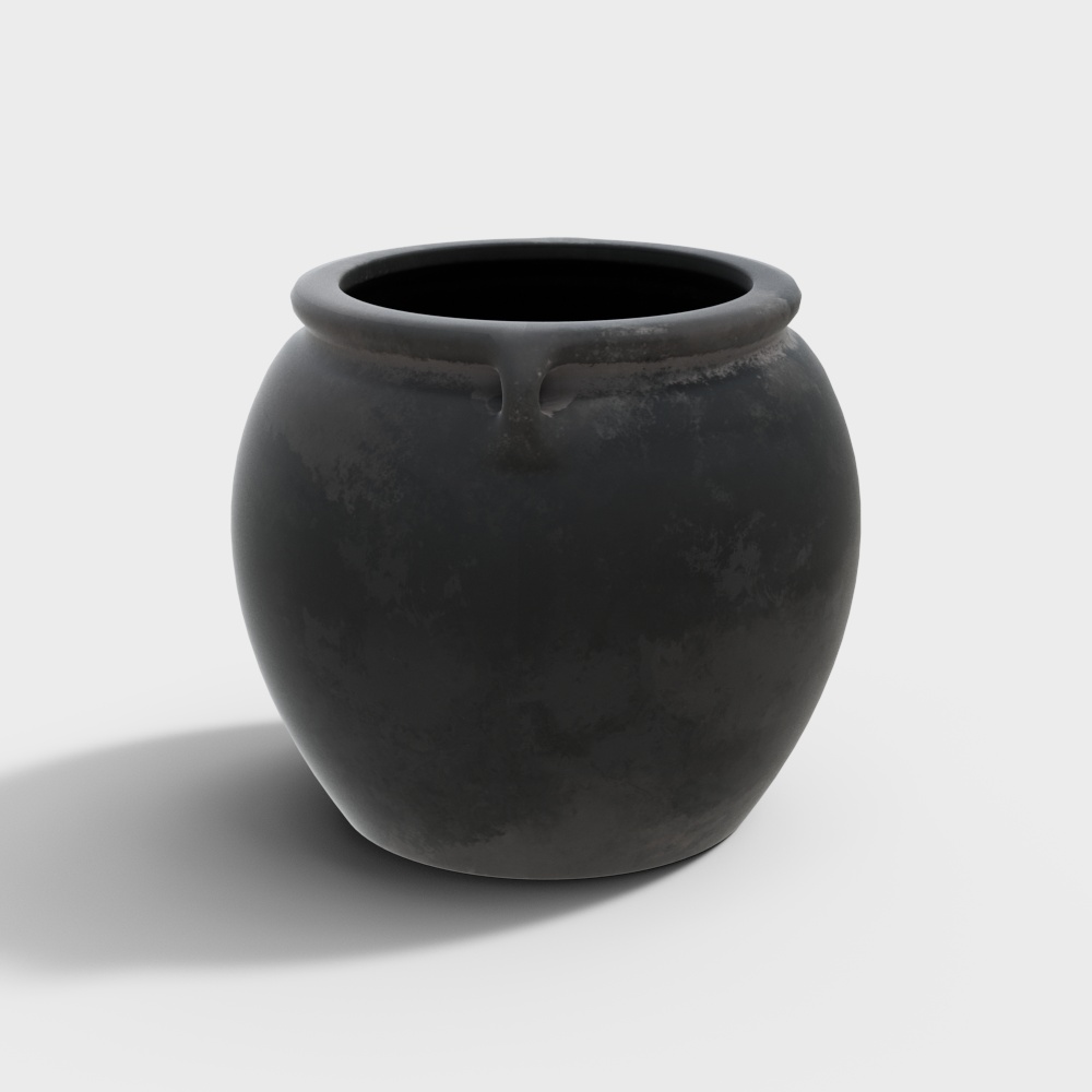 Ancient Charm Ceramic Pot 3D model