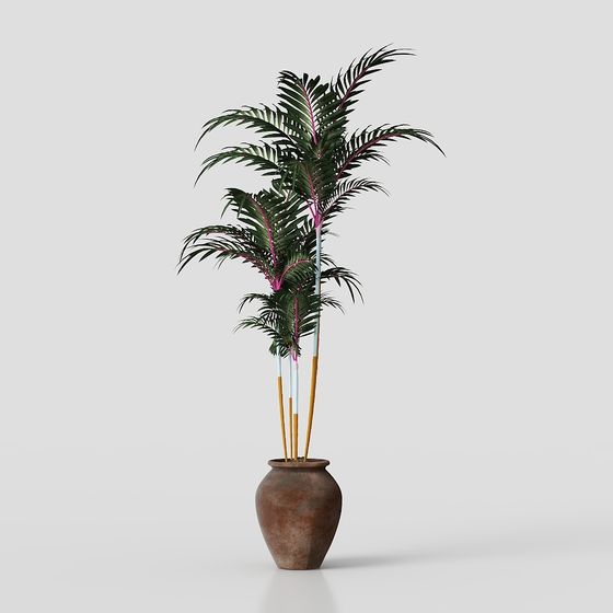 Tropical Potted Plant 3D Model