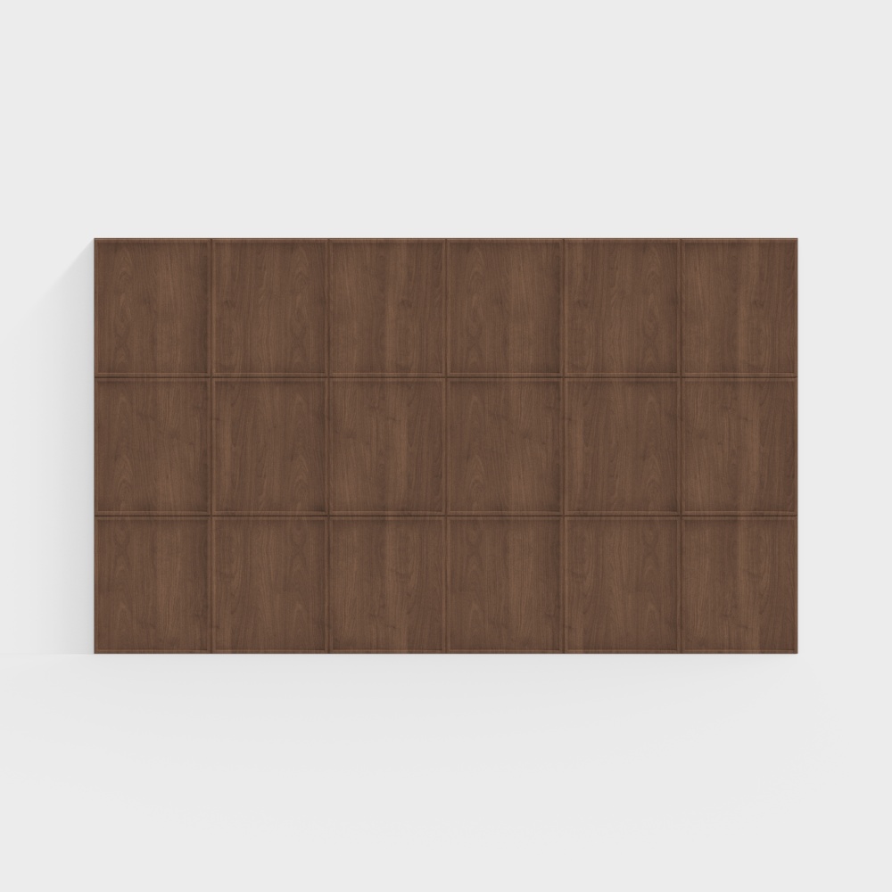 Wooden Panel 3D Model – Low-Poly Wood Texture