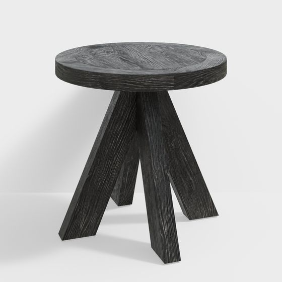 Elegant Low-Poly Wooden Table 3D model