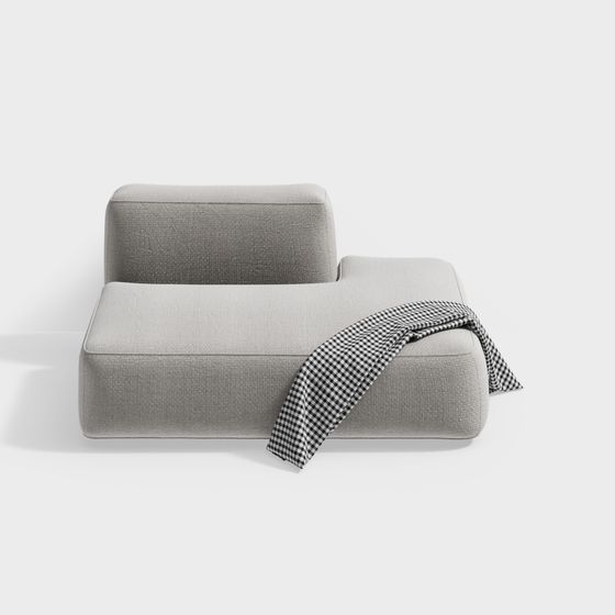 Stylish Low-Poly 3D Sofa Model for Modern Interiors