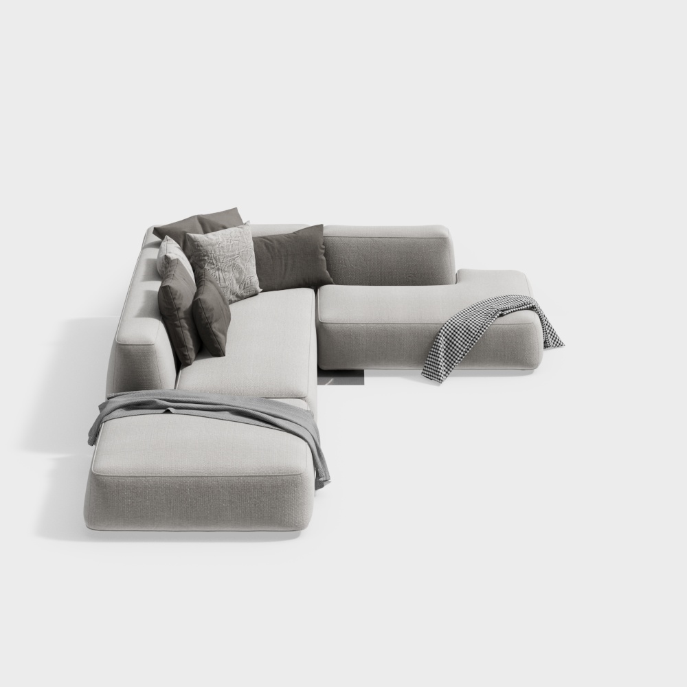 gray sofa with pillows combine