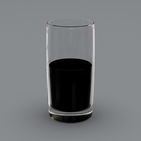 Stylish Transparent Glass Cup 3D model