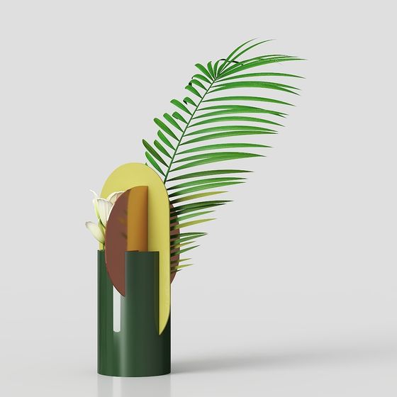 Tropical Greenery 3D model for Creative Spaces