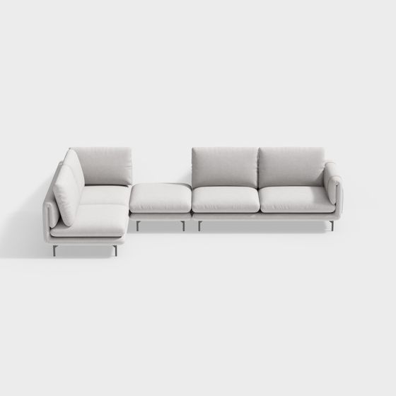 Contemporary Minimalist Sofa 3D model