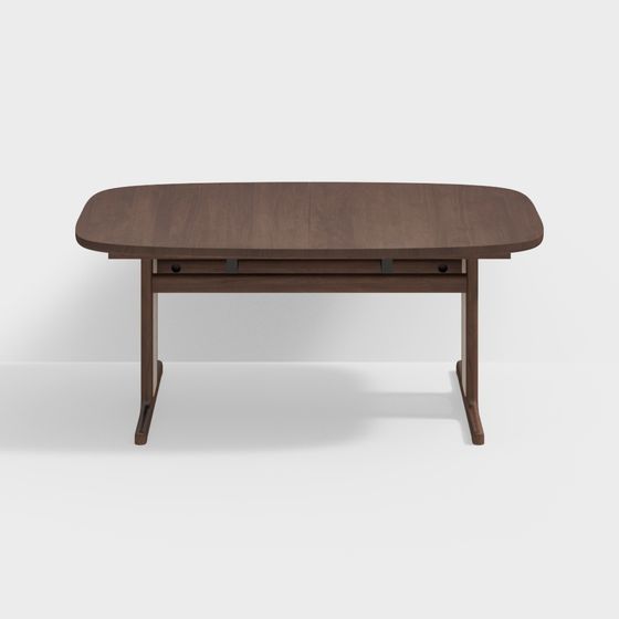 Minimalist Expandable Dining Table 3D model