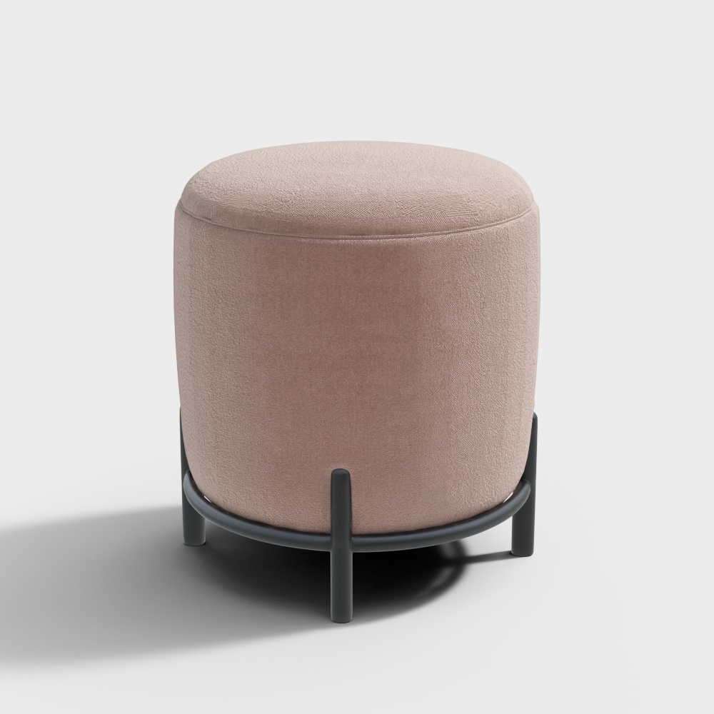 ghế đẩu sofa màu hồng