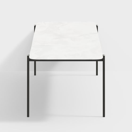 Urban Minimalist Dining Table 3D model for Modern Spaces