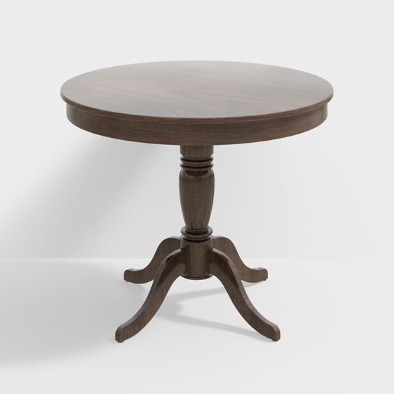 Vintage Round Table 3D model for Modern Design