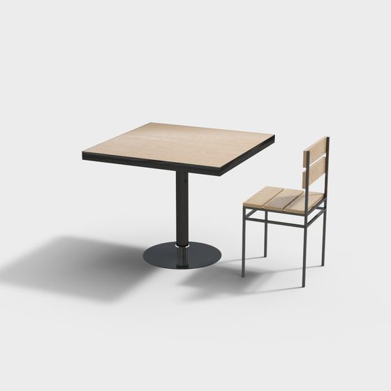 Urban Corner Coffee Table and Chairs 3D model