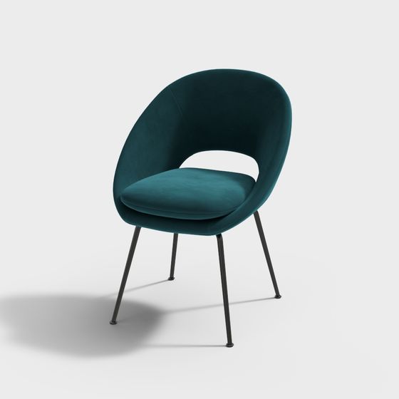 Velvet Armchair 3D model