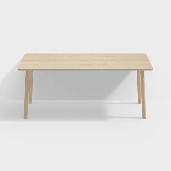 Stylish Wooden Dining Table 3D model