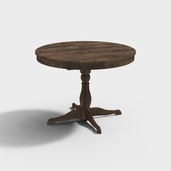 Vintage Round Table 3D model for Creative Projects