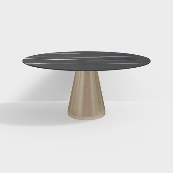 Sleek Minimalist Round Table 3D model