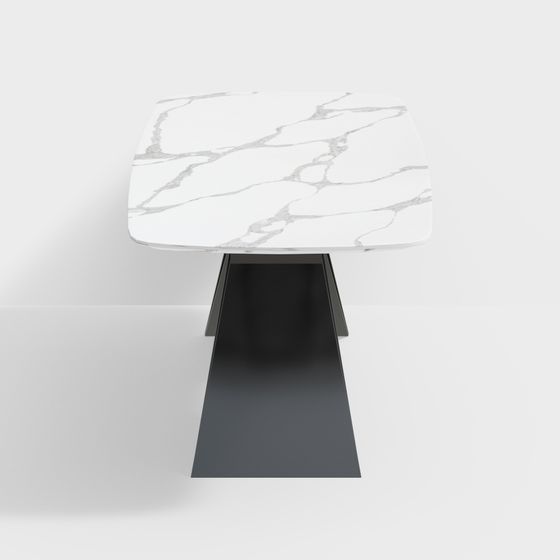Elegant Marble Table 3D model for Modern Interiors